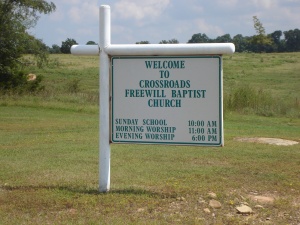 Cross Roads FWB sign